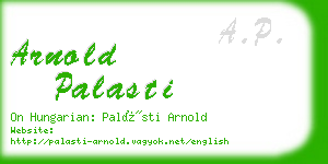 arnold palasti business card